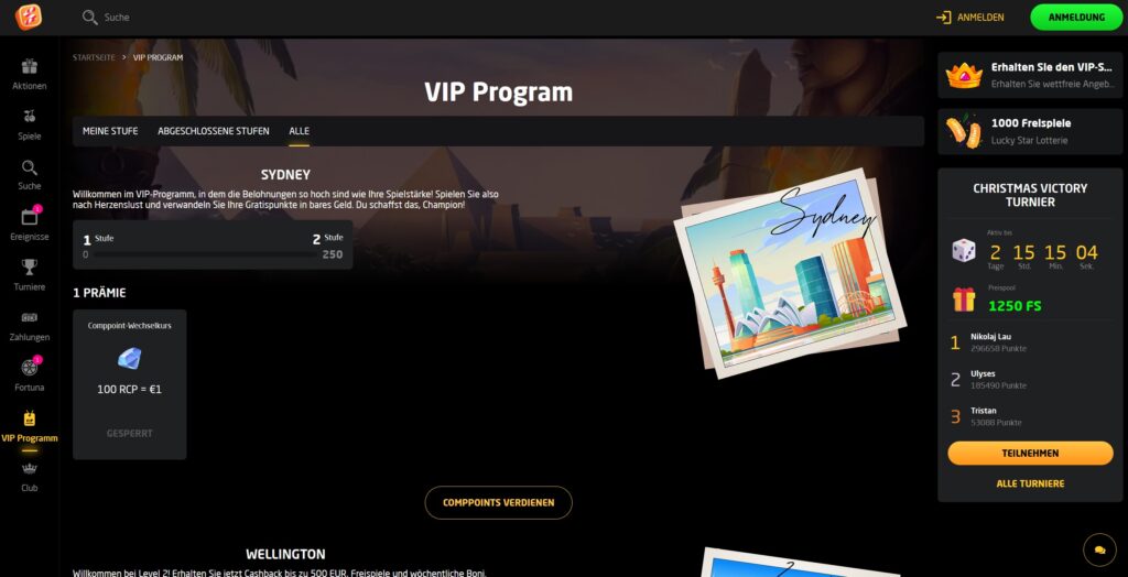 stay casino VIP Programm