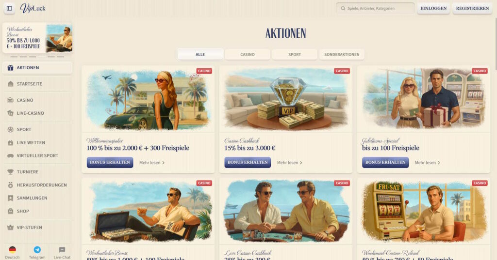 VipLuck Casino Bonus